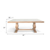 Anna Dining Table | Carved Legs | Natural Wheat Wood | 84" Rectangular