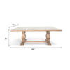 Anna Dining Table | Carved Legs | Natural Wheat Wood | 84’’ Rectangular BM339895