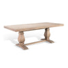 Anna Dining Table | Carved Legs | Natural Wheat Wood | 84" Rectangular