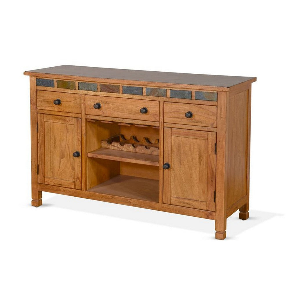 Tamara Buffet Server | Drawers | Cabinets | Beige Mahogany Mindi Wood