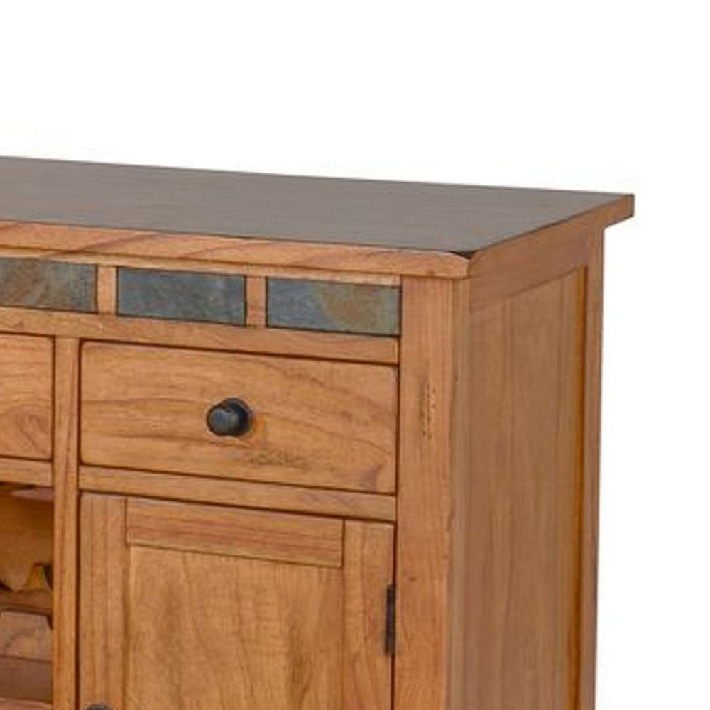 Tamara Buffet Server | Drawers | Cabinets | Beige Mahogany Mindi Wood