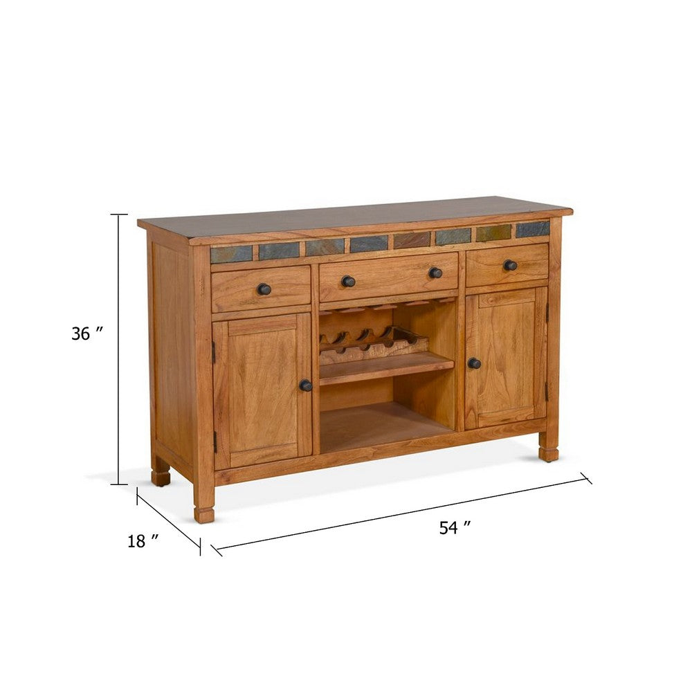 Tamara Buffet Server | Drawers | Cabinets | Beige Mahogany Mindi Wood