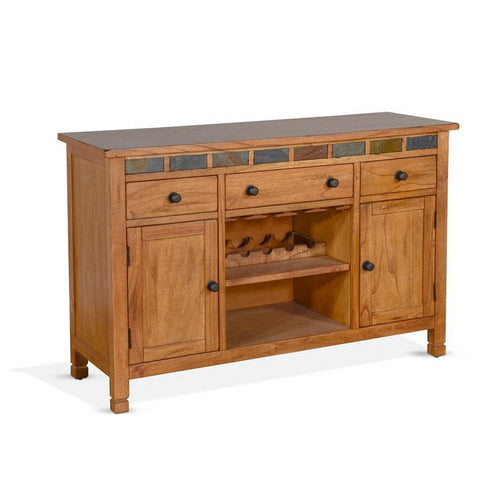 Tamara Buffet Server | Drawers | Cabinets | Beige Mahogany Mindi Wood