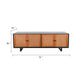 Addy Sideboard Accent Cabinet | 4 Natural Woven Cane Doors | Black Mahogany