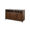 Raven TV Stand Media Cabinet | Brown Mahogany Wood 66"