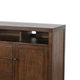 Raven TV Stand Media Cabinet | Brown Mahogany Wood 66"