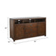 Raven TV Stand Media Cabinet | Brown Mahogany Wood 66"