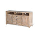 Raven TV Stand Media Cabinet | Brown Mahogany Wood 66"