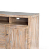 Raven TV Stand Media Cabinet | Brown Mahogany Wood 66"