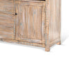 Raven TV Stand Media Cabinet | Brown Mahogany Wood 66"