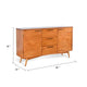 Anara Sideboard Buffet Console | 2 Cabinet Doors | Brown Mindi Wood BM339902