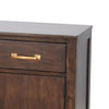 Karen Media Console | Gold Accents | 2 Drawers 4 Doors | Brown 72’’ BM339903