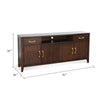 Karen Media Console | Gold Accents | 2 Drawers 4 Doors | Brown 72’’ BM339903