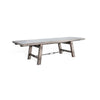 Zeka Dining Table | Turnbuckle Design Gray Wood | 76-106" Extendable Top