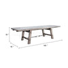 Zeka Dining Table | Turnbuckle Design Gray Wood | 76-106’’ Extendable Top BM339904