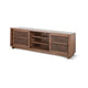 Jave TV Stand Media Cabinet | Slatted Doors | Shelves | Brown Wood | 85’’ BM339906