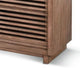 Jave TV Stand Media Cabinet | Slatted Doors | Shelves | Brown Wood | 85’’ BM339906
