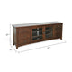 Xyla 72’’ TV Stand Media Cabinet | Glass Door | 6 Drawers | Brown