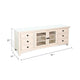Xyla 72’’ TV Stand Media Cabinet | Glass Door | 6 Drawers | White