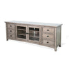 Xyla 72’’ TV Stand Media Cabinet | Glass Door | 6 Drawers | Gray