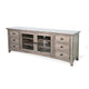 Xyla 72’’ TV Stand Media Cabinet | Glass Door | 6 Drawers | Gray
