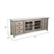 Xyla 72’’ TV Stand Media Cabinet | Glass Door | 6 Drawers | Gray