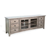 Xyla 72" TV Stand Media Cabinet | Glass Door | 6 Drawers | Gray