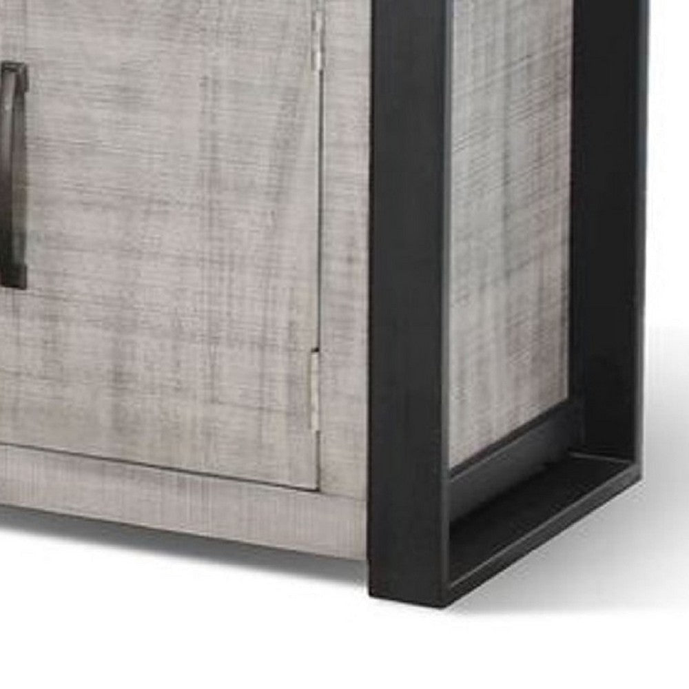 Zeka TV Console | Electric Fireplace Insert Space | Soundbar Shelf | Gray BM339911