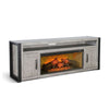Zeka TV Console | Electric Fireplace Insert Space | Soundbar Shelf | Gray