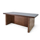 Wedy Dining Table | 86’’ Rectangular Top | Dark Brown Wood Block Base BM339912