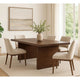 Wedy Dining Table | 86’’ Rectangular Top | Dark Brown Wood Block Base BM339912