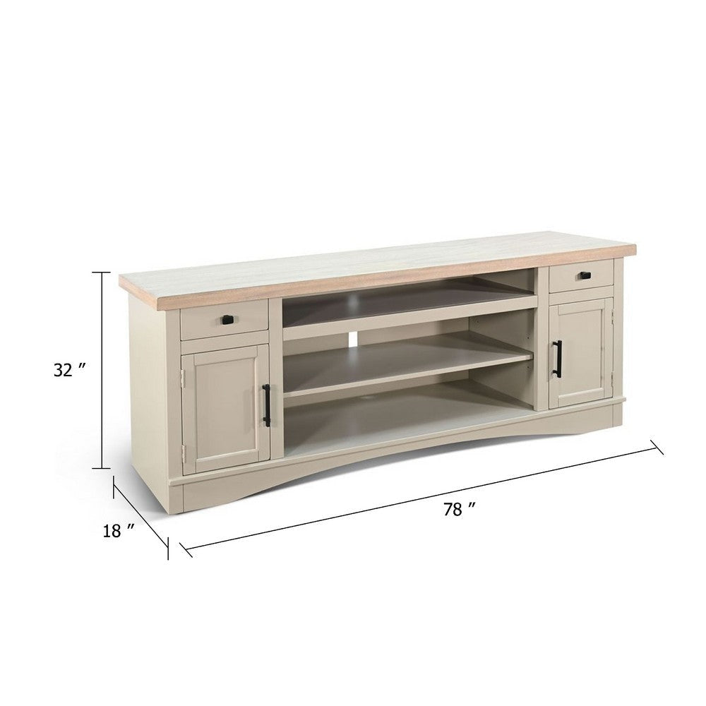 Sely | TV Media Entertainment Cabinet | 78’’ | 2 Drawers 2 Doors | Beige BM339913