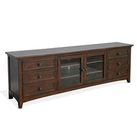 Lesy TV Media Entertainment Console | 82" | 6 Drawers 2 Doors | Brown