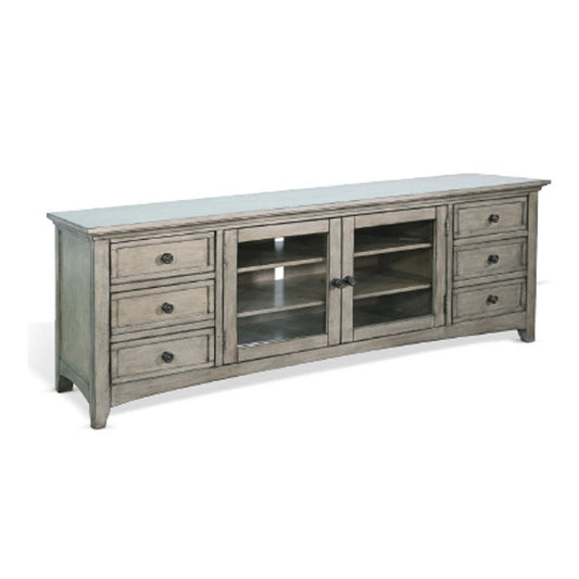 Lesy TV Media Entertainment Console | 82" | 6 Drawers 2 Doors | Gray