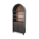 Xeny Arched Display Cabinet | 3 Shelves w 2 Doors | Black Mahogany Wood BM339918