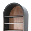 Xeny Arched Display Cabinet | 3 Shelves w 2 Doors | Black Mahogany Wood BM339918