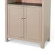 Xeny Arched Display Cabinet | 3 Shelves w 2 Doors | Light Gray Mahogany BM339919