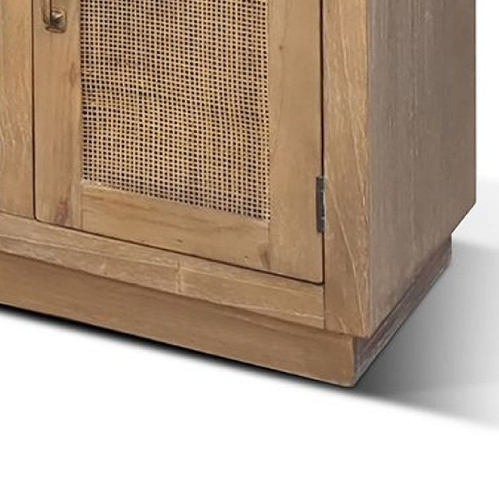 Ryle TV Media Entertainment Console | 78’’ | Open Shelves 2 Doors | Brown BM339923