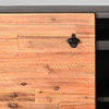 Cicy 78" TV Media Entertainment Cabinet | Black | Brown Solid Wood