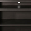 Cicy 78" TV Media Entertainment Cabinet | Black | Brown Solid Wood
