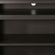 Cicy 78" TV Media Entertainment Cabinet | Black | Brown Solid Wood