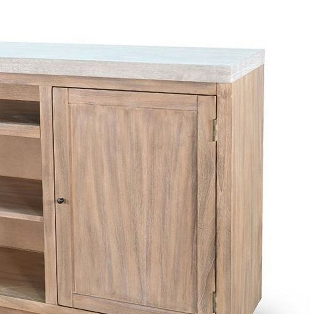 Seni 78’’ TV Media Entertainment Console | 2 Doors | Brown BM339928