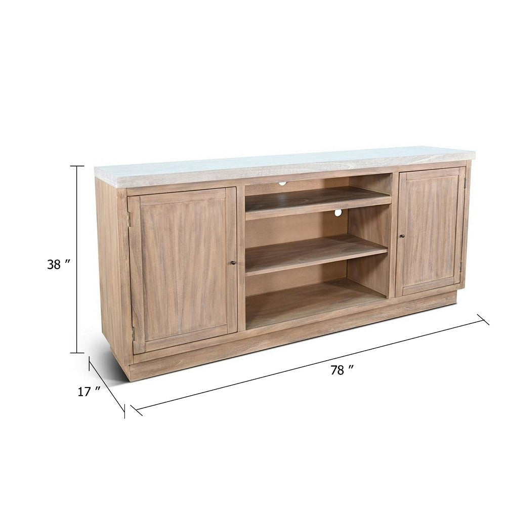Seni 78’’ TV Media Entertainment Console | 2 Doors | Brown BM339928