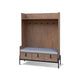 Lizy Hall Tree w Bench for Mudroom | 72’’ | 3 Drawers | Oak Brown BM339930