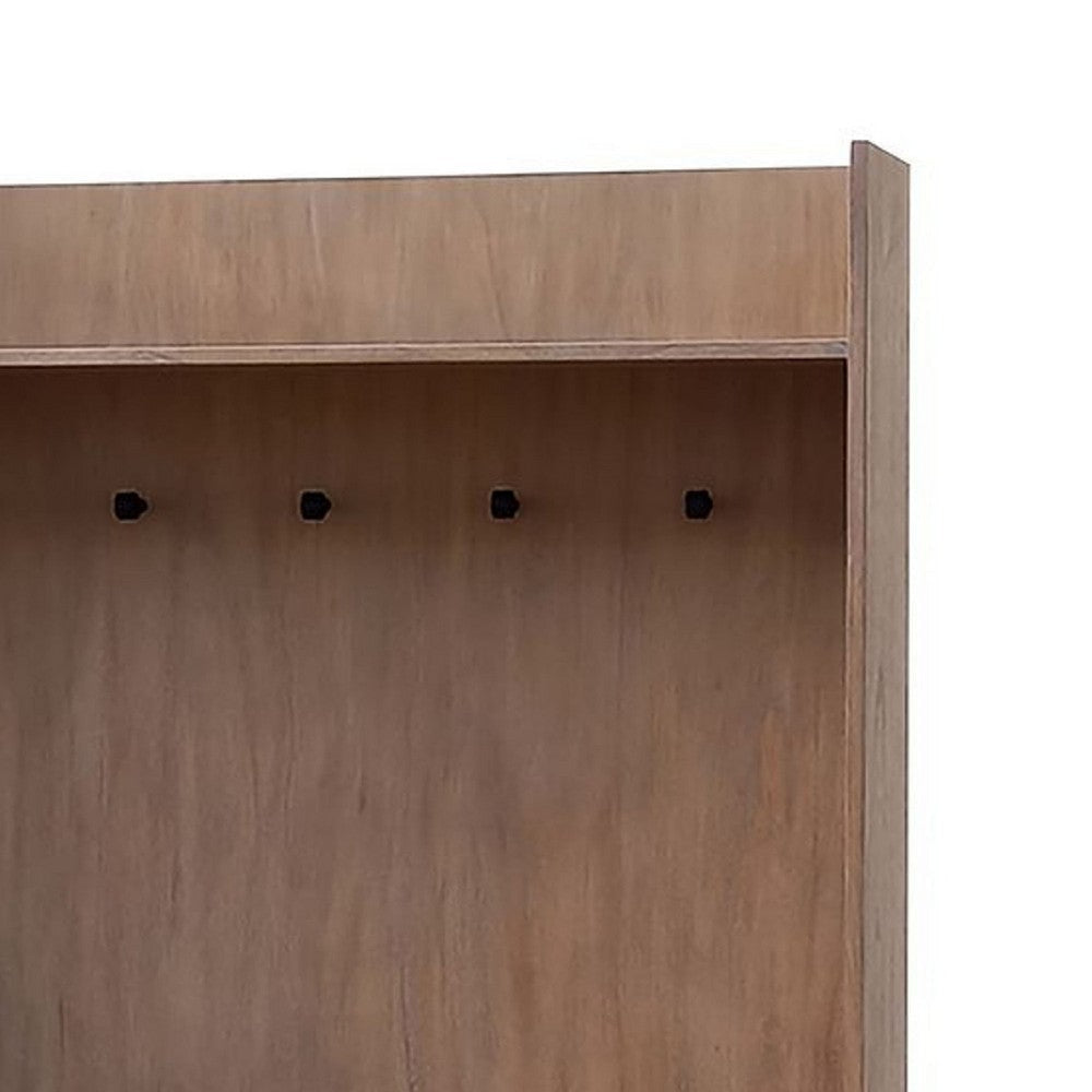 Lizy Hall Tree w Bench for Mudroom | 72’’ | 3 Drawers | Oak Brown BM339930