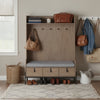 Lizy Hall Tree w Bench for Mudroom | 72" | 3 Drawers | Oak Brown