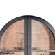 Ric Arched Wine Bar Cabinet | 2 Drawers w 4 Glass Door Shelves | Black BM339932