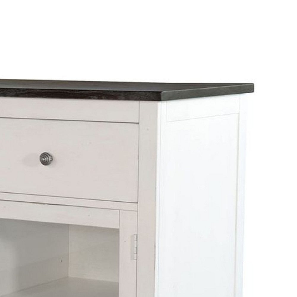 Orso Sideboard Buffet Cabinet | 2 Drawers w Adjustable Shelves | White BM339933