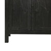 Dyz Arched Storage Cabinet | 2 Doors w Adjustable Shelves | Black Wood