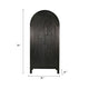 Dyz Arched Storage Cabinet | 2 Doors w Adjustable Shelves | Black Wood BM339934